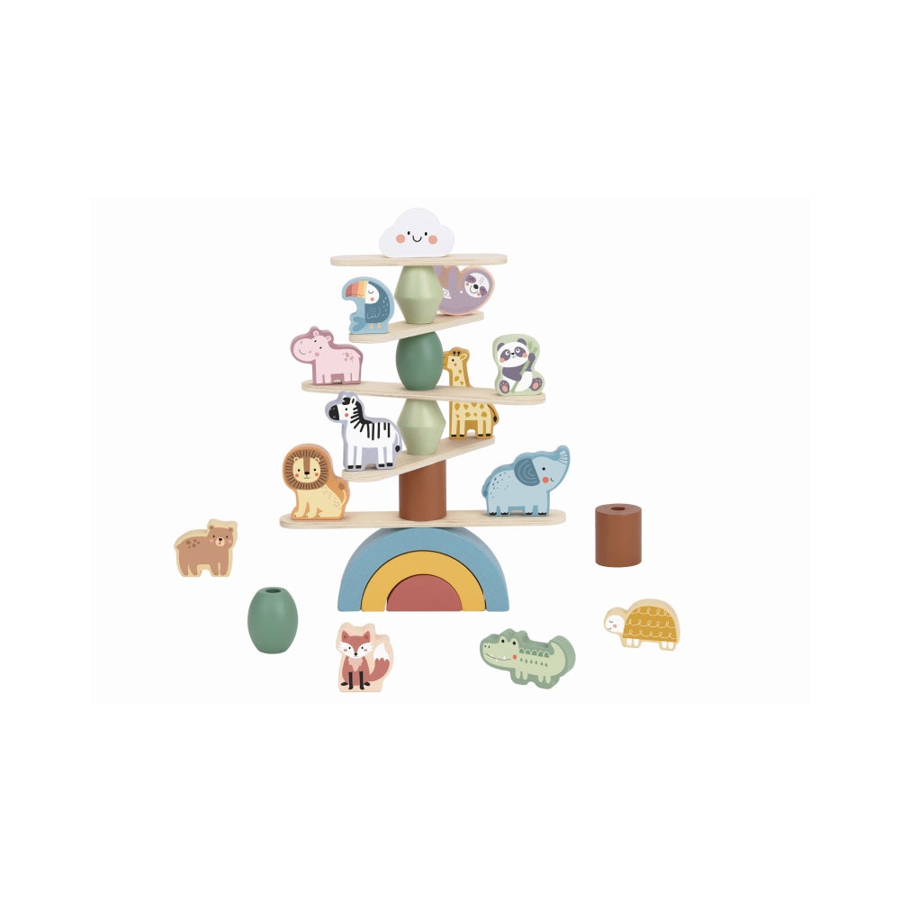 Tooky Toy Stacking Animals wooden animal balancing set