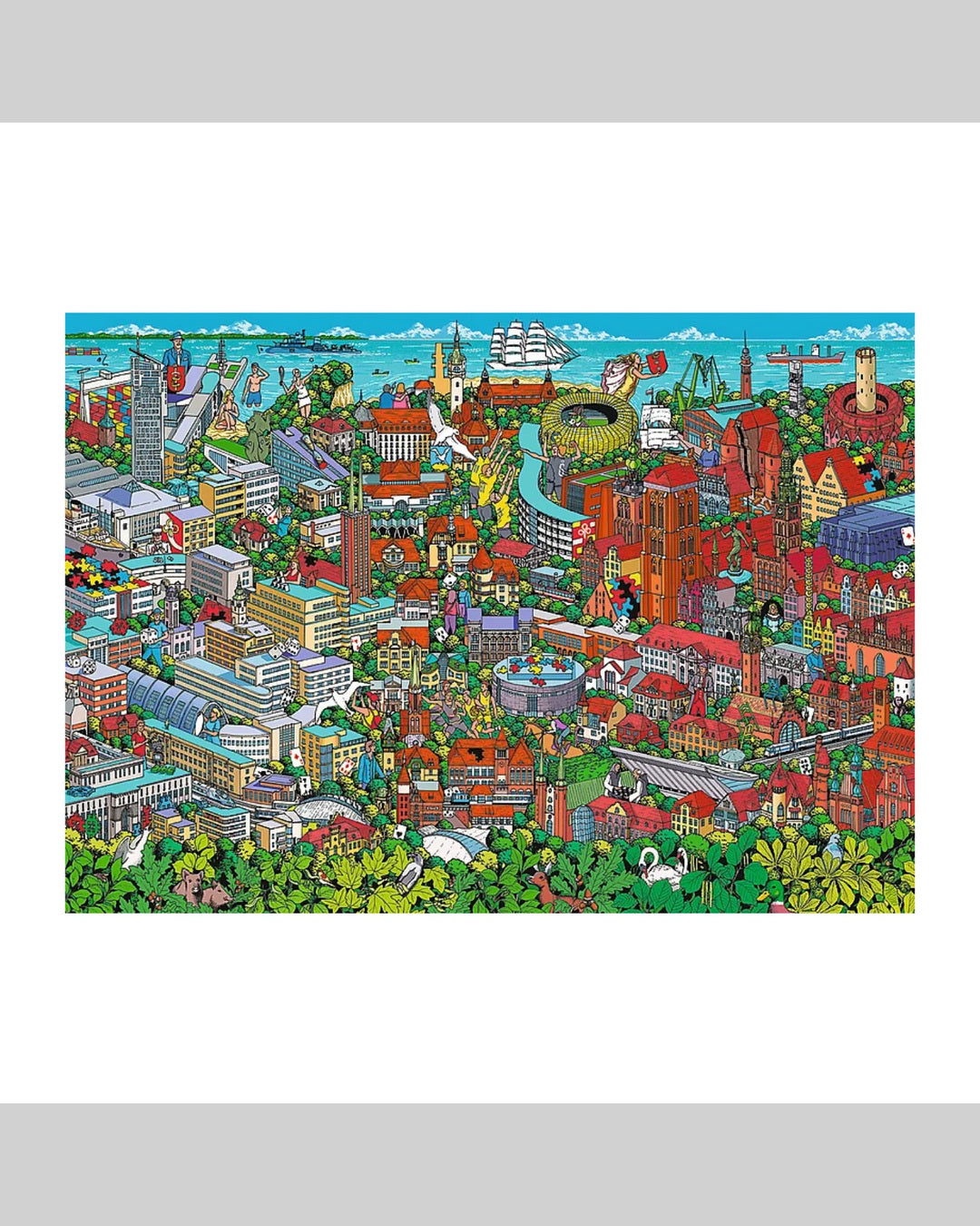 Trefl Tri-City 40th Anniversary 1000-Piece Jigsaw Puzzle