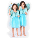 Den Goda Fen turquoise star fairy dress with wings and wand