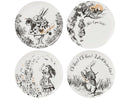 V&A Alice in Wonderland Set of 4 Fine China Side Plates