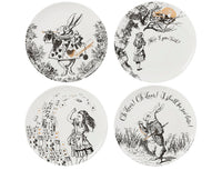 V&A Alice in Wonderland Set of 4 Fine China Side Plates