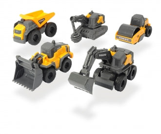 Dickie Toys Volvo Micro Workers 5-Piece Construction Vehicle Set