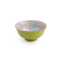 Mikasa 12 cm Nibble Bowl – Green Blue Geometric